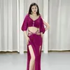 Scena zużycie 1set/Lot Woman Belly Costumes Lady Summer Sexy Top and Squilt with Rhinestone