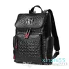 High quality leather Crocodile print backpack men bag Famous designers canvas men's backpack travel bag backpacks Laptop bag