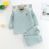 Clothing Sets Winter Pajamas For Baby Kid Clothes Suit Three Layers Cotton Toddler Boys Children Clothes Girl Thermal UnderwearPant Sleepwear 231108