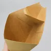 Prezent 50PCS Dostępowy Kraft Paper francuskie frytki pudełko kurczak popcorn bryłki fast food na bieżąco ekologiczne