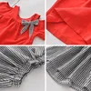 Clothing Sets Girls Clothes Set 2023 Casual Summer Kids Suit Bowtie Tshirt And Plaid Skirt 2pcs Outfits Children 2-6Y