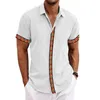 Men's Casual Shirts Fashion Summer Ethnic Printing Beach Short Sleeve Button Down And Blouses Tops Shirt Male Clothing