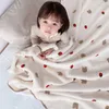 Coperte Super Soft 3D Orso Fragola Soffice coperta termica per bambini Furry Sherpa Bambini Deken Copriletto Biancheria da letto per bambini Trapunta