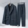 Xinxinbuy Chaqueta de abrigo de diseñador para hombre Traje de jacquard con doble letra Manga larga Mujer Azul Negro Caqui Azul M-3XL
