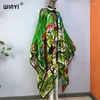 Swobodne sukienki Winii Kimono moda bohemian graffiti print letnia sukienka damska plaża kaftan eleganckie wakacje luźne wakacje