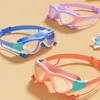 Goggles Children's waterproof and anti fog Hd professional equipment private goggles swimming cap set P230601