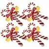 Tazas 4pcs Anillos de servilleta de Navidad Bowknot Estilo Titulares Hebilla Decoración de fiesta Regalo de Navidad