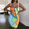 Casual Dresses Brand Animal Women Cute 3D Print Hip Hop Vestido Sexig målning Halter ärmlösa kvinnors kläder plus storlek på kortfattad