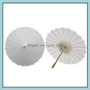 Parapluies 60pcs Parasols de mariage de mariée Papier blanc Articles de beauté Chinois Mini Craft Parapluie Diamètre 60cm Sn4664 Drop Livraison Accueil Dhys5