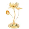 Bougeoirs en métal doré, support de sculpture de lotus à pieds hauts, chandelier pour temples, salon (doré)