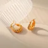 Boucles d'oreilles créoles pour femmes plaqué or Piercing Famale vache corne sac métal Style ensemble Zircon 2023 bijoux oreille