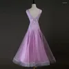 Stage Wear Purple Ballroom Dance Dress Standard Competition MQ109