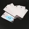 Jewelry Pouches 100pcs/pack Size 6x14cm/7x14cm/8x14cm/6x17.5cm White/Clear Self-Adhesive Plastic Storage Bag For Packaging Gift