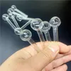 7cm Glass Oil Burner Pipe Mini Thick Pyrex Smoking Pipes Clear Test Straw Tube Burners For Water Bong Accessories