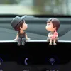 Interior Decorations Cute toon Couples Decoration Romantic Figurines Balloon Lovers Anime Car Accessories Ornament Birthday Gift AA230407