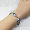 Charm Bracelets Vintage Gothic Demon Eyes Bracelet Femme Punk Evil Eye Bracelets For Women Metal Jewelry Drop Drop Delivery Dhgarden Dhruk