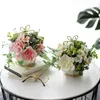 Dekorative Blumen Künstliche Rose Hochzeit Brautstrauß Seidenblume Büro El Wohnkultur Wohnzimmer Dekoration Flores Artificiales