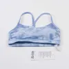 Lu Lu yoga Terno estampado tie-dye com sutiã Y fosco dupla face com alças finas e lindo suspensório nas costas para roupas íntimas esportivas femininas justas