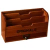 Jewelry Pouches Retro Style Drawer Wooden Box Makeup Organizer Case Storage Holder Desktop Rack