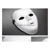 Maschere per feste Halloween Shuffle Pvc White Mask Hiphop Dance Drop Delivery Home Garden Festive Supplies Dhkka