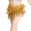 Scene Wear Women's Belly Dance Hip Scarf Performance Outfits Skirt Festival Clothing Sequin Tassel Body Accessories