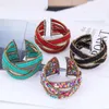 Bangle Boho pärlstav armband armband för kvinnor tillbehör retro etnisk färgglad handgjorda väv charms armband tjej pulseras mujer