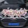 Decorative Flowers Artificial Set Flower Wedding Car Decor Kit Romantic Silk Fake Rose Peony Floral Row Valentine's Day Gift Party Festival