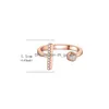 Anillos de banda Moda Cubic Zirconia Infinity Symbol Ring Cz Endless Love Promise Eternity Amistad para mujeres G Wk