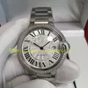 3 Farbmänner Diamond Uhr mit Boxpapieren Reales Foto Herrendatum 42 mm Silber Zifferblatt Stahlarmband 18K Gelbgold Automatisch Sport Everose Mechanical Uhren