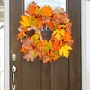 Decoratieve bloemen 1 stuks krans rode bes lotus rotan deur hangende Thanksgiving Day decoratie