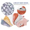 Barnstrumpor 6 par neutrala strumpor Baby Socks Cartoon Socks Turn Cuff Socks Girls 'Slipper Socks Baby Walking Socks Low Cut Baby Socks 230408