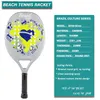 Tennisracketar insum racket strand tennis full kolfiber glänsande efterbehandling mens tennis padel för strandsport och öva Q231109