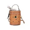 Bolsa de ombro em forma de barril de marca de luxo para mulheres Bolsa de marca com fita Mini bolsas femininas Bolsa Ruan56813