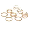 أدنى مؤشر Finger Finger's Women Women Multi Payered Point Open Set Little Thumb Tail Ring