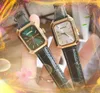 Prix Premium mouvement à quartz mode femmes montre date automatique bracelet en cuir véritable petit design dame horloge cristal miroir visage carré bracelet montre-bracelet cadeaux