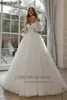 Party Dresses LORIE Glitter Wedding Dresses Puff Seve Appliques Lace 3D Flowers off Shoulder Tul Boho Bride Gown 2021 vestidos de novia 0408H23