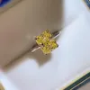 Fedi nuziali Anello da dito quadrato da 3 carati Fascia da festa color argento per le donne Regalo di gioielli da sposa di compleanno