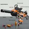 Uzi Soft Eva Bullets Gun Toys Model Manual Submachine Gun Launcher Shell Eject Shoot Outdoor Game 2056