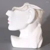 Vase Nordic Style Flower Vase Man Woman Body Half Face Pot Ceramic Art Craftsベッドルームリビングルームデスクトップ装飾