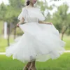 Casual Dresses Fairy One Line Collar Gauze Dress Imported Fluffy Simple Daily Autumn And Winter Style