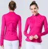 LU-088 2022 Jaqueta de ioga feminina definir treino esportivo casaco fitness esportes secagem rápida roupa ativa top sólido com zíper moletom esportivo para celebridades da Internet