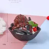Dekoratif çiçekler 1pc yapay waffle kase kurabiyeleri sahte gıda dekorasyon pogerya pro simülasyon kek modeli çay masası fcyy-075