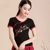 Ethnic Clothing Vintage Chinese Traditional Cotton Linen Blouse Summer Sexy Shirt Novelty Style Women Tops Plus Size 3XL 4XL