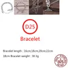 D25 S925 Bracelet En Argent Sterling Croix Fleur Cercle Cercle Mode Simple Réseau Rouge Personnalité Couple Punk Hip Hop Bijoux Cadeau pour Amoureux