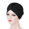 Шапочки шапочки/кепки для черепа мода 8 цветная женская шляпа Сплошная легкая индийская мусульманская рюша шапочка из турбан