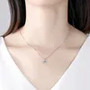 Europeiska varumärket Mosan Diamond S Sier Pendant Noble Temperament Women's Clavicle Box Chain Halsbandsmycken Tillbehör