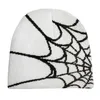 Bonnet / Skull Caps BeanieSkull Cobweb Knit Hommes Femmes Paragraphe Qualité Beanie Y2K Chaud Mode Cent Take Ins Net Rouge Design Sense Niche Cold 230408