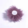 Dekorativa blommor 100st 6,5 cm 2,5 tum Pearl Center Handmased Diy Fabric Artificial For Hair Accessories Dress Shoes Hat Wedding Decoration