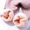 Trousers Baby Girls Children's Winter Style Suede Side Wood Ear Big PP White Thick Princess Leggings Kids Warm Pants 231108