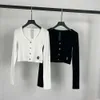 2023SS NOUVELLE CH BRODEMERIE Épée à deux couleurs Small Cardigan Womens Slim Fit Short Coat